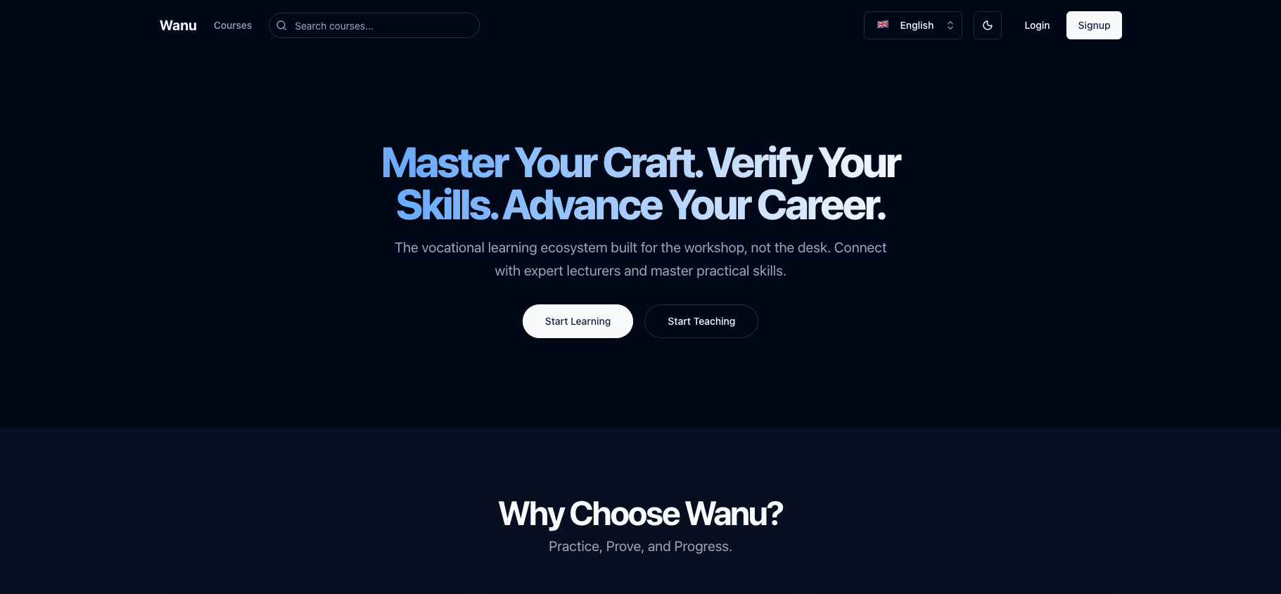 Wanu — Web Platform